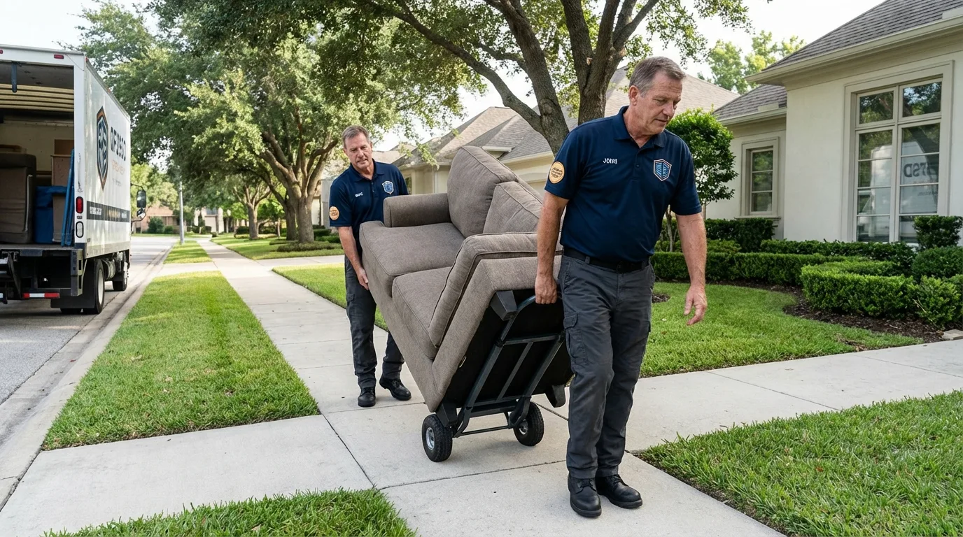 Local residential moving crew loading furniture in Tonopah, NV